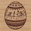 Intricate Easter Designs in Vector Format An illustrated Easter egg with intricate designs in a vector format.