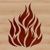 Free Flame Shape Vector A stylized illustration of a flame shape, suitable for vector art designs and cutouts.