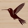 Delicate Flying Bird in Motion Illustration of a hummingbird in motion, showcasing its distinctive flight pattern.