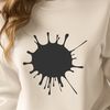 Stylized Slime Drop A stylized vector shape resembling a splat of slime, suitable for clip art designs.