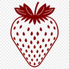 Detailed Strawberry Illustration An SVG graphic featuring a detailed representation of a single strawberry.