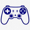 Modern Game Controller Vector Art A sleek modern game controller with directional pad and button layout.
