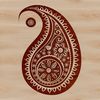 Ornate Paisley Design for Digital Crafting and Design An intricate paisley shape, suitable for digital crafting and design.