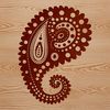 Beautiful Stylized Paisley Icon A stylized, ornate paisley shape with intricate details suitable for vector art and clipart designs.