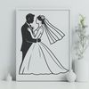 Custom Bride and Groom Vector Image A custom wedding design featuring a bride and groom, suitable for vector editing in Illustrator or Procreate.