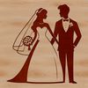 Love Story Illustration An SVG vector art design of a wedding theme with a couple in love.