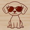 Cool Canine A Weimaraner breed dog sitting with sunglasses on.