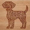 Standing Weimaraner SVG Clip Art A stylized illustration of a standing Weimaraner dog breed.
