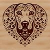 Sleek Dog Breed Vector Illustration A medium-sized dog breed with a sleek coat and wedge-shaped head.