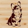 Cute Welsh Corgi Breed Illustration A sitting Welsh corgi dog breed illustration.