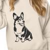 Free Welsh Corgi Clipart A sitting Welsh Corgi breed dog in vector form.