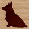 Sitting Black and White Dog Breed Silhouette A black and white silhouette of a sitting Welsh Corgi dog breed, suitable for vector design.