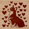 A vector illustration of a sitting Welsh Corgi, ideal for clipping out as clip art.
