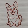 An illustration of a dog breed, the Welsh Corgi, depicted in a stylized format suitable for digital use.