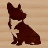 Stylized Sitting Dog Breed SVG Icon A stylized vector illustration of a sitting Welsh Corgi breed dog.