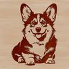 Relaxed Welsh Corgi Illustration A digital illustration of a Welsh Corgi in a relaxed pose, suitable for personal or commercial use as vector art.