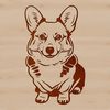 Vector Welsh Corgi Illustration A sitting Welsh corgi illustration in vector format.