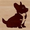 Vector Design of a Lovable Corgi A digital illustration of a sitting Welsh Corgi dog with a cute expression.