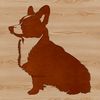 A high-quality vector illustration of a sitting Welsh Corgi, suitable for digital design and crafting projects.