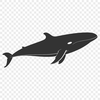 Free Whale Cut File for Cricut Machines A digital illustration of a whale in silhouette.