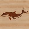 A detailed vector illustration of a whale in a neutral color scheme suitable for various designs.