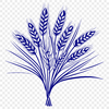 Black and White Wheat Silhouette A vector illustration of a wheat grain in black and white.