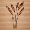Wheat Silhouette SVG Graphic Design A stylized vector illustration of wheat in silhouette form.