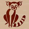 Vibrant Wild Primate Illustration A high-quality illustration of a lemur in a natural habitat setting.