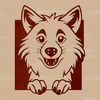 Free SVG Clipart of a Wolf A realistic illustration of a wolf, suitable for use in various design contexts.