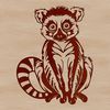 Nocturnal Primate Illustration A vector illustration of a small, nocturnal primate native to Madagascar.