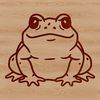 Wild Toad Illustration in Minimalist Style A simple line drawing of a wild toad in a minimalist style.