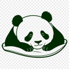Friendly Wild Panda Illustration Vector illustration of a wild animal, specifically a panda.