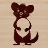 Free Wild Animal Clip Art A wild animal illustration of a possum in vector format, suitable for digital design.