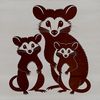 Possum Wildlife Vector Graphic Illustration of a possum, a wild animal from the family Didelphimorphia.