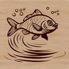 Yellow and Black Striped Fish Illustration A detailed illustration of a freshwater fish with yellow and black stripes, identified as a crappie.
