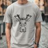 Vector Moose Graphic A high-quality vector illustration of a moose in a natural environment.