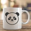 Cute Panda Face Vector Illustration A close-up illustration of a wild panda's face, suitable for various design projects.
