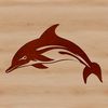 Dolphin Splash Vector Art A stylized illustration of a dolphin leaping out of the water, suitable for vector graphics designs.