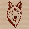 A close-up graphic representation of a wild animal's face, designed as scalable SVG art.