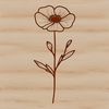 Wildflower Graphic for Digital Projects A delicate illustration of a wild flower with intricate details, suitable for vector design projects.