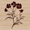 Blooming Beauty Vector Graphic A close-up illustration of a delicate wild flower in full bloom, suitable for graphic design and crafting projects.