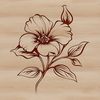 Wildflower Clip Art Design Vector illustration of a realistic wild flower, suitable for digital design and crafting projects.