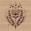 Whimsical Floral Illustration in Vector Format Illustrative wild flower in vector format, suitable for cutting machine design or digital art projects.