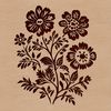 Colorful Single Wildflower SVG Art A colorful illustration of a single wild flower in bloom, set against a simple white background.