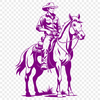 Western Cowboy Standing Near His Horse Vector illustration of a cowboy standing near his horse.