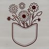 Floral Pocket Design Vector Illustration Illustrated flower pocket design in vector format.