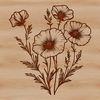 A stylized illustration of a wild flower in bloom, suitable for vector design.