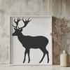 Beautiful Wild Animal Silhouette An SVG graphic featuring a stylized image of a wild animal, a deer.