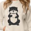 SVG graphic of a playful otter with smooth fur texture.