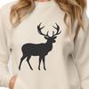 A graphic representation of a wild animal, an SVG deer design for creative projects.